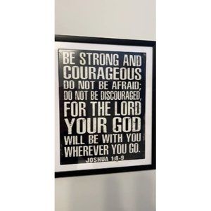 Christianity Wall Art 11x14 - Inspiration Bible Verse Poster for Man Cave
